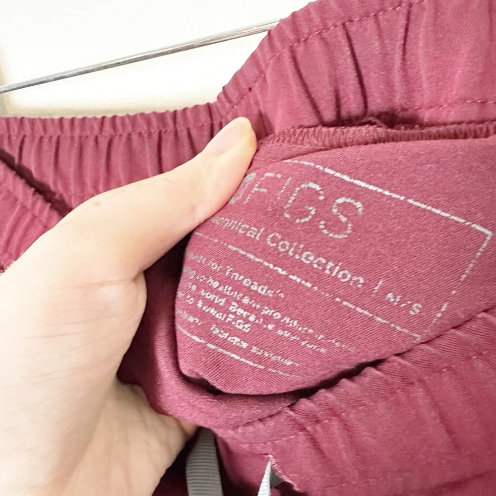 Figs Tansen Jogger Scrub Pants Maroon Red Medium